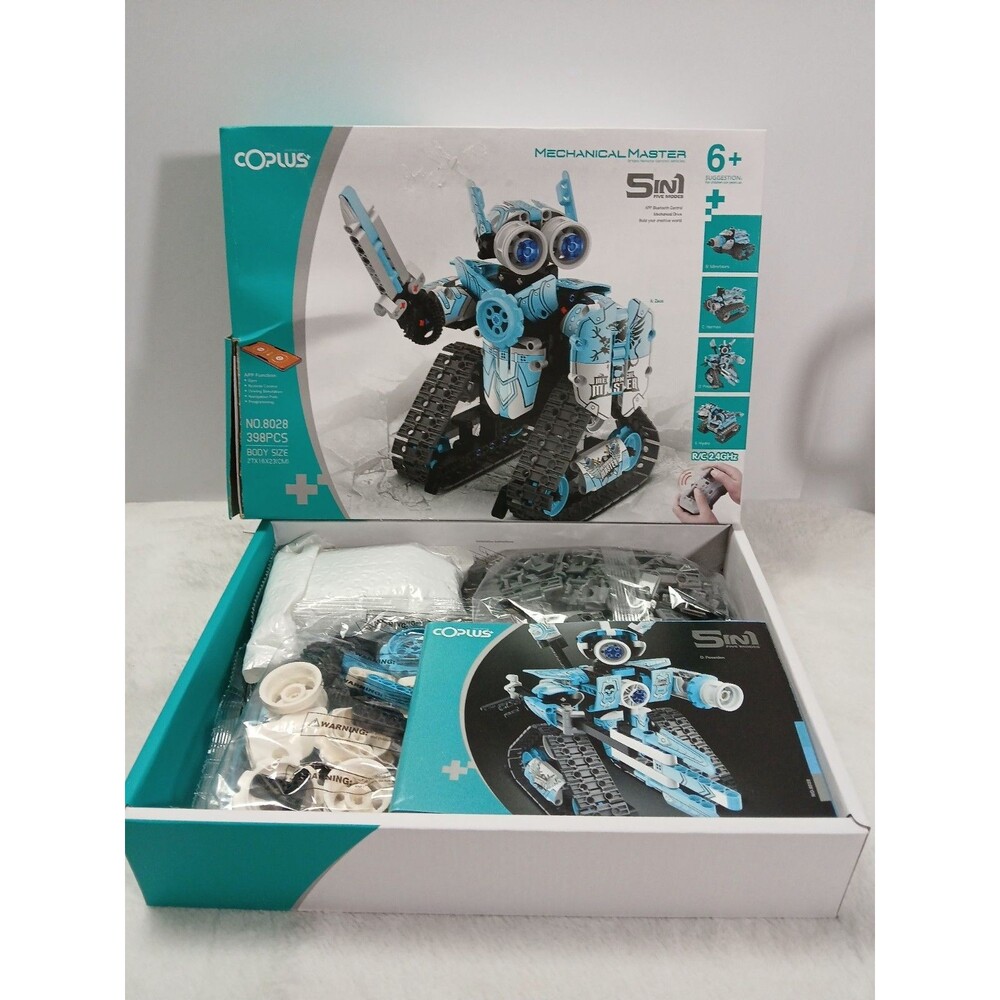 Coplus 5 in 1 STEM‎ Robot 398pc Building Kit Bluetooth Mechanical Master